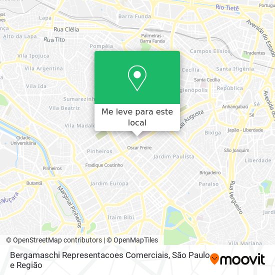 Bergamaschi Representacoes Comerciais mapa