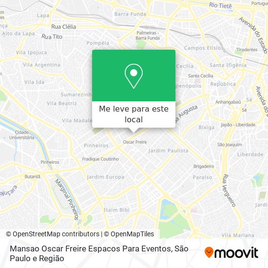 Mansao Oscar Freire Espacos Para Eventos mapa
