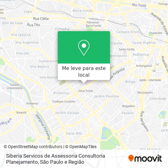 Siberia Servicos de Assessoria Consultoria Planejamento mapa