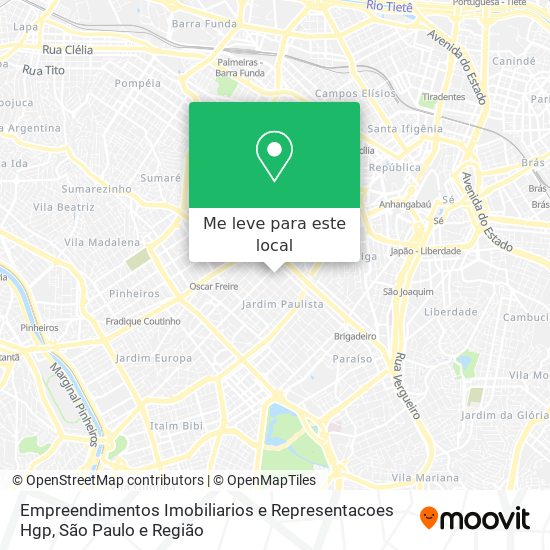 Empreendimentos Imobiliarios e Representacoes Hgp mapa