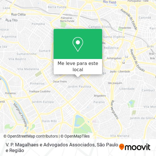 V. P. Magalhaes e Advogados Associados mapa