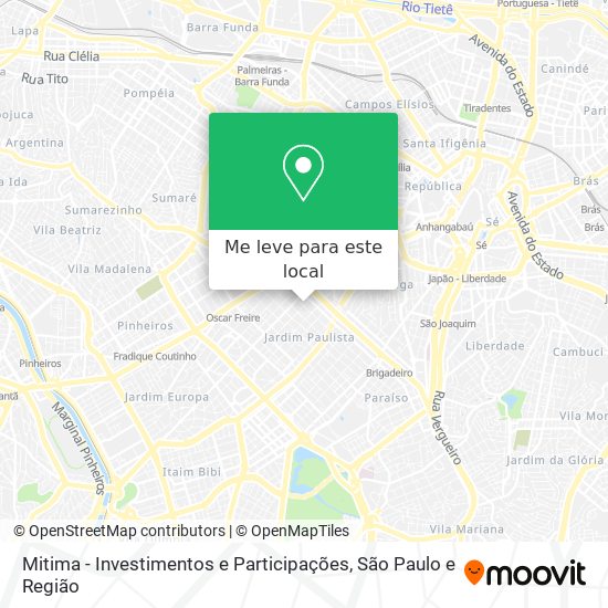Mitima - Investimentos e Participações mapa