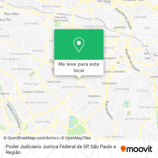 Poder Judiciario Justica Federal de SP mapa