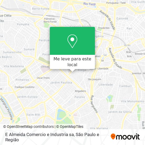 E Almeida Comercio e Industria sa mapa