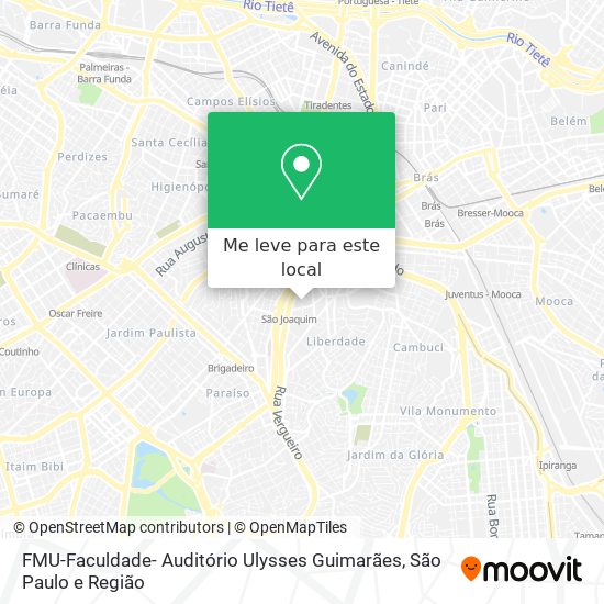 FMU-Faculdade- Auditório Ulysses Guimarães mapa