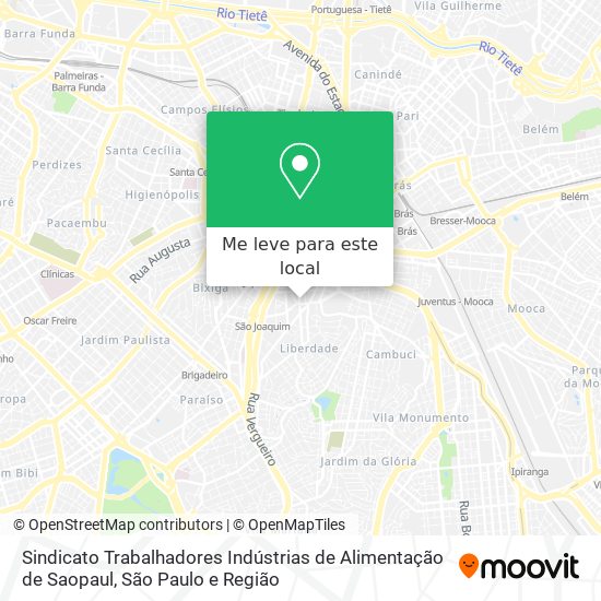 Sindicato Trabalhadores Indústrias de Alimentação de Saopaul mapa