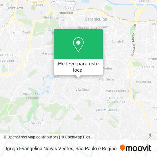 Igreja Evangélica Novas Vestes mapa