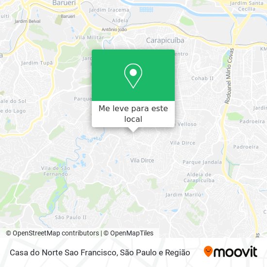 Casa do Norte Sao Francisco mapa