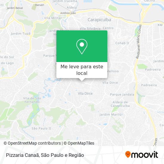 Pizzaria Canaã mapa