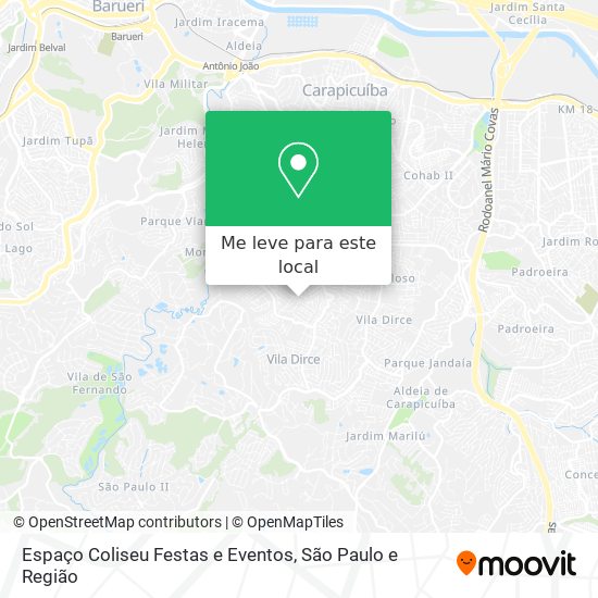 Espaço Coliseu Festas e Eventos mapa