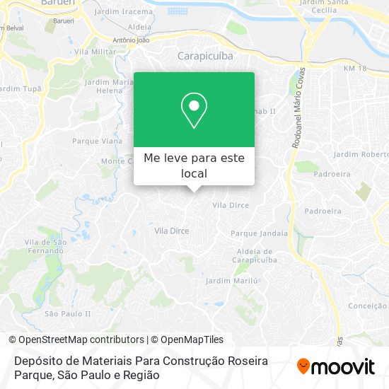 Depósito de Materiais Para Construção Roseira Parque mapa