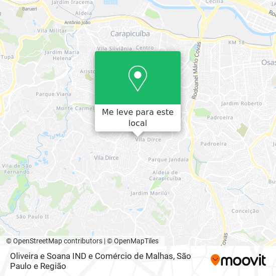 Oliveira e Soana IND e Comércio de Malhas mapa