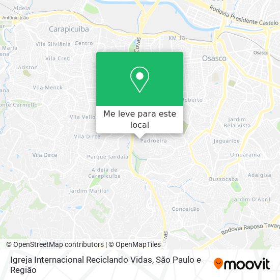 Igreja Internacional Reciclando Vidas mapa