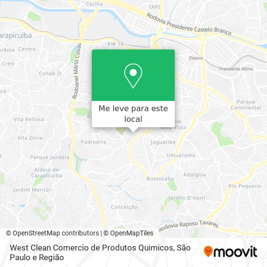 West Clean Comercio de Produtos Quimicos mapa