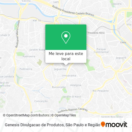 Genesis Divulgacao de Produtos mapa