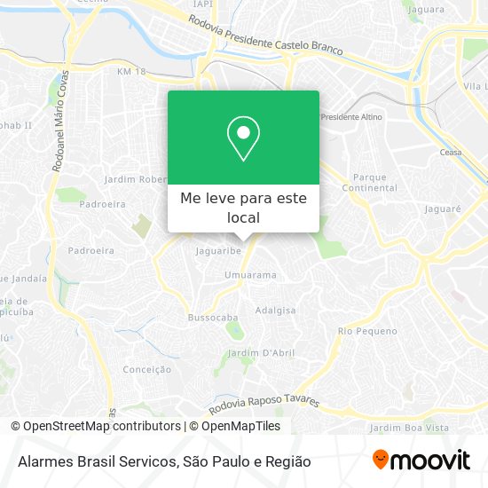Alarmes Brasil Servicos mapa
