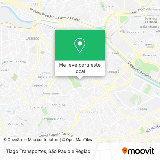 Tiago Transportes mapa