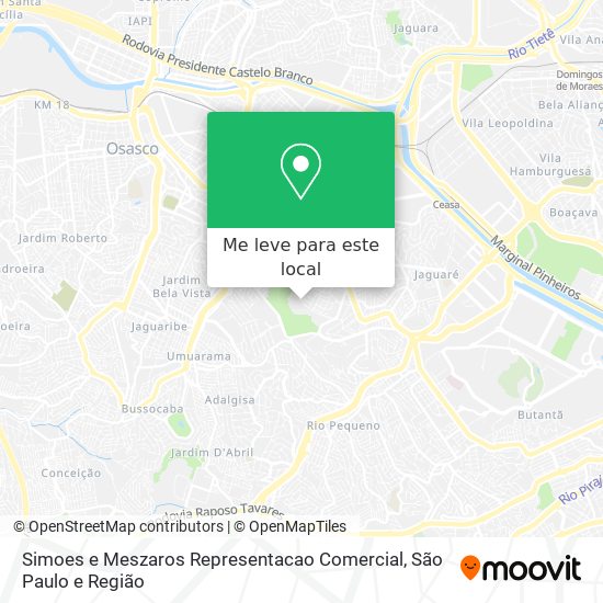 Simoes e Meszaros Representacao Comercial mapa