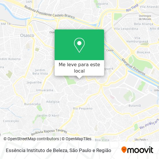 Essência Instituto de Beleza mapa