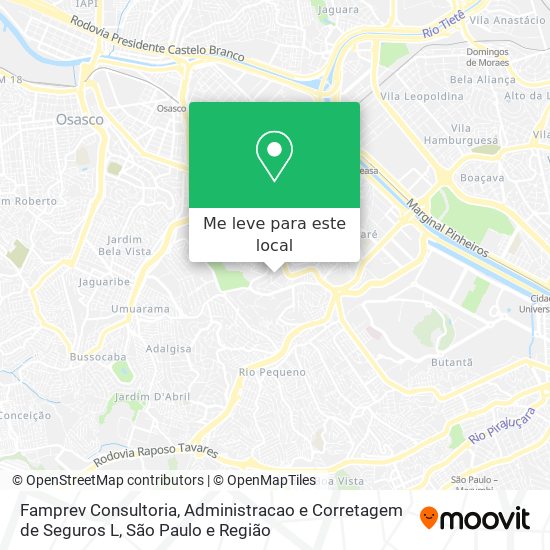 Famprev Consultoria, Administracao e Corretagem de Seguros L mapa