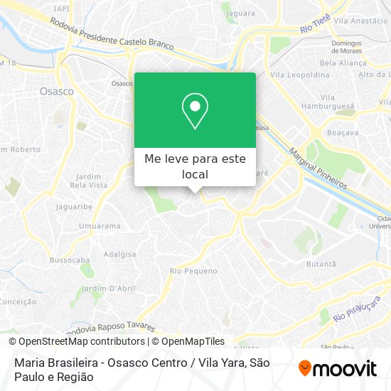 Maria Brasileira - Osasco Centro / Vila Yara mapa