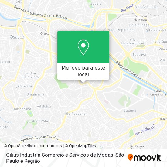 Gilius Industria Comercio e Servicos de Modas mapa