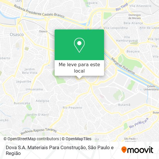 Dova S.A. Materiais Para Construção mapa