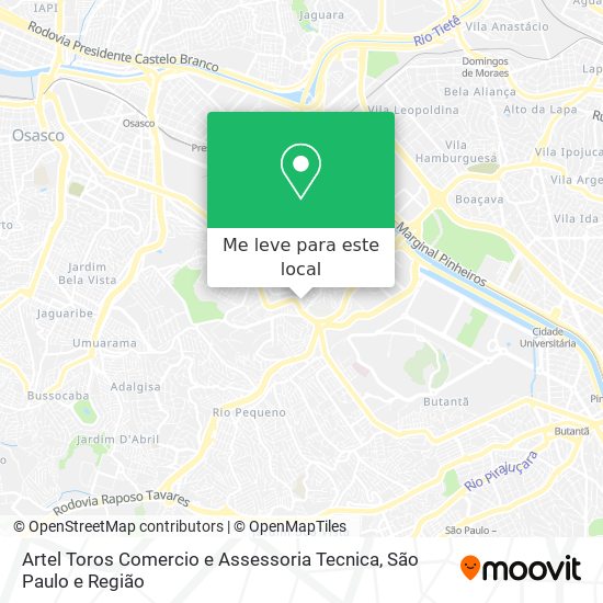 Artel Toros Comercio e Assessoria Tecnica mapa