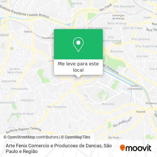 Arte Fenix Comercio e Producoes de Dancas mapa