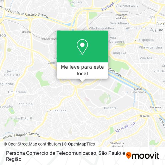 Persona Comercio de Telecomunicacao mapa