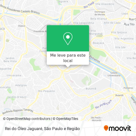 Rei do Óleo Jaguaré mapa