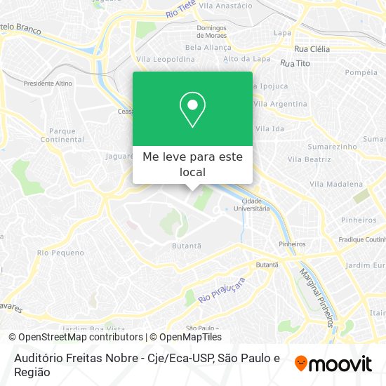 Auditório Freitas Nobre - Cje / Eca-USP mapa