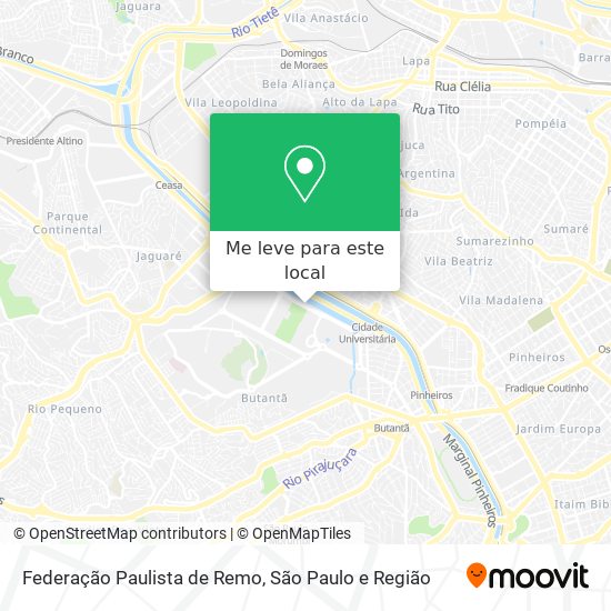 Federação Paulista de Remo mapa