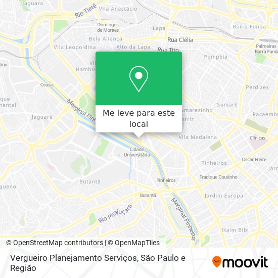 Vergueiro Planejamento Serviços mapa