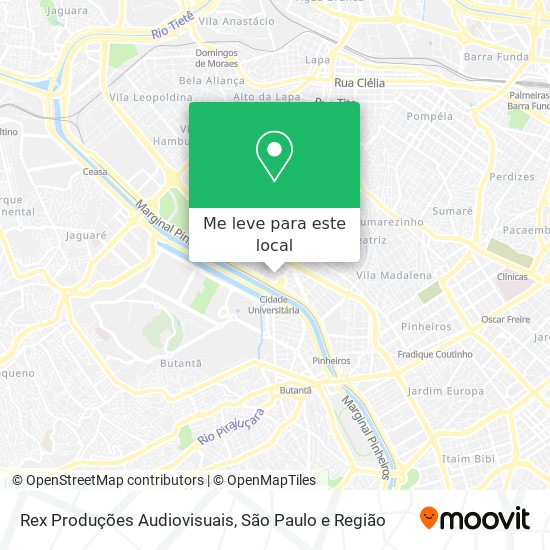 Rex Produções Audiovisuais mapa