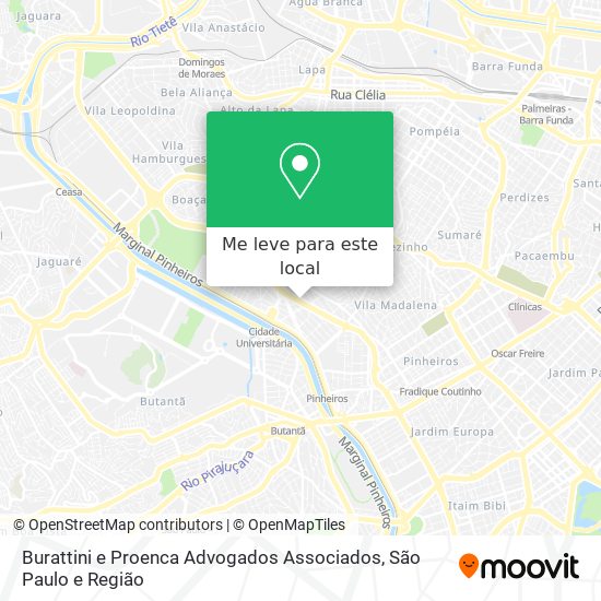 Burattini e Proenca Advogados Associados mapa