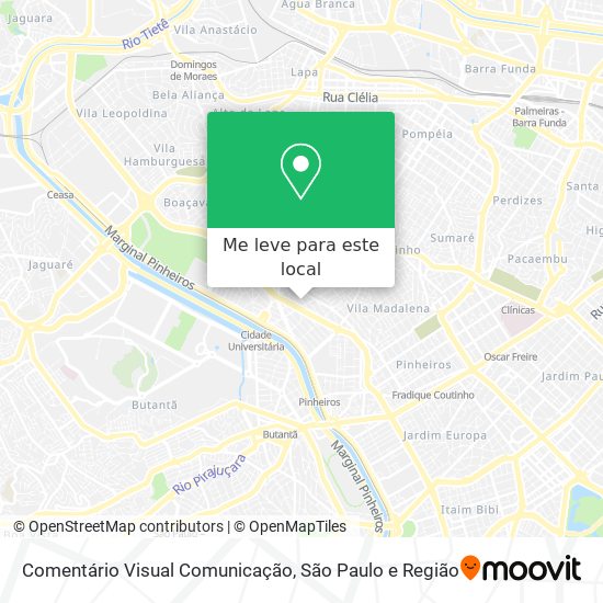 Comentário Visual Comunicação mapa