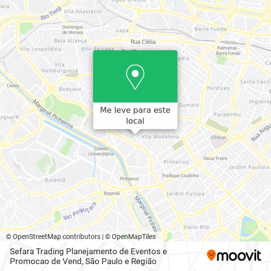 Sefara Trading Planejamento de Eventos e Promocao de Vend mapa