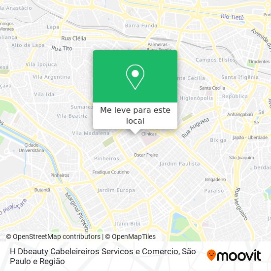 H Dbeauty Cabeleireiros Servicos e Comercio mapa
