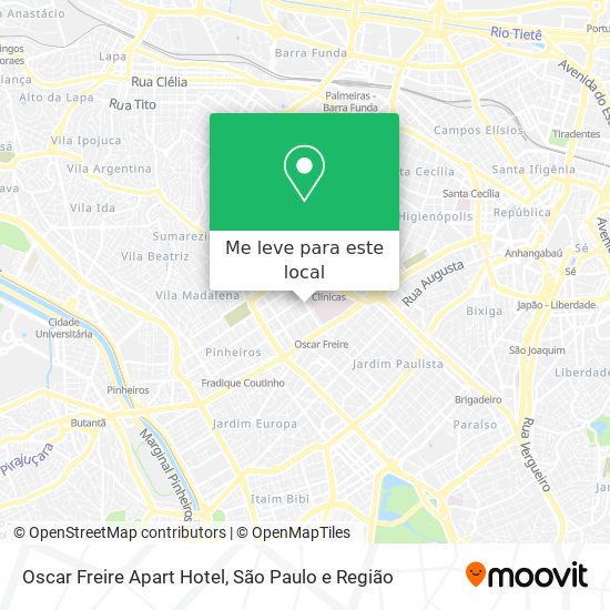 Oscar Freire Apart Hotel mapa