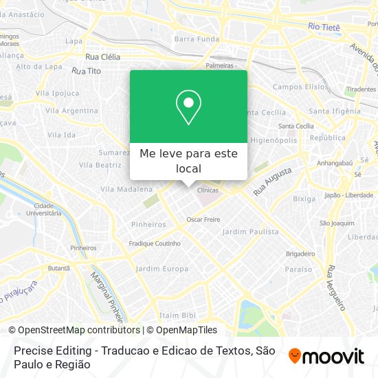 Precise Editing - Traducao e Edicao de Textos mapa