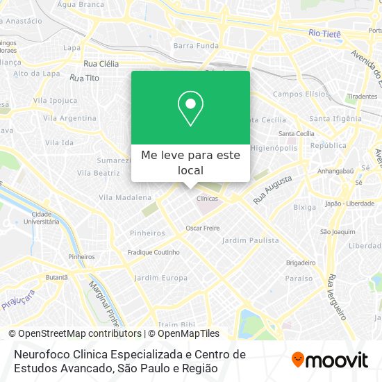 Neurofoco Clinica Especializada e Centro de Estudos Avancado mapa