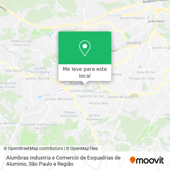 Alumbras Industria e Comercio de Esquadrias de Aluminio mapa