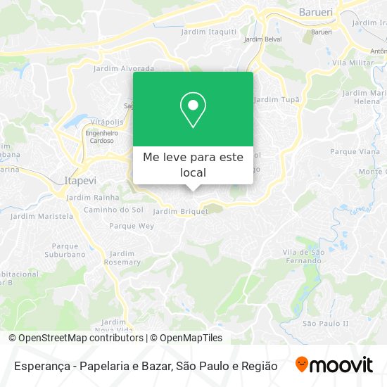 Esperança - Papelaria e Bazar mapa