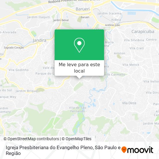 Igreja Presbiteriana do Evangelho Pleno mapa