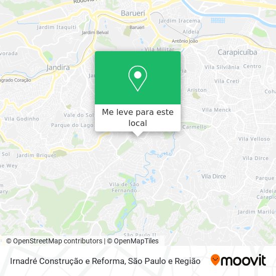 Irnadré Construção e Reforma mapa