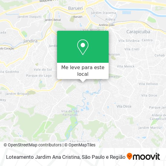 Loteamento Jardim Ana Cristina mapa