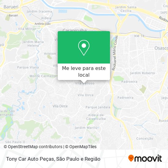 Tony Car Auto Peças mapa