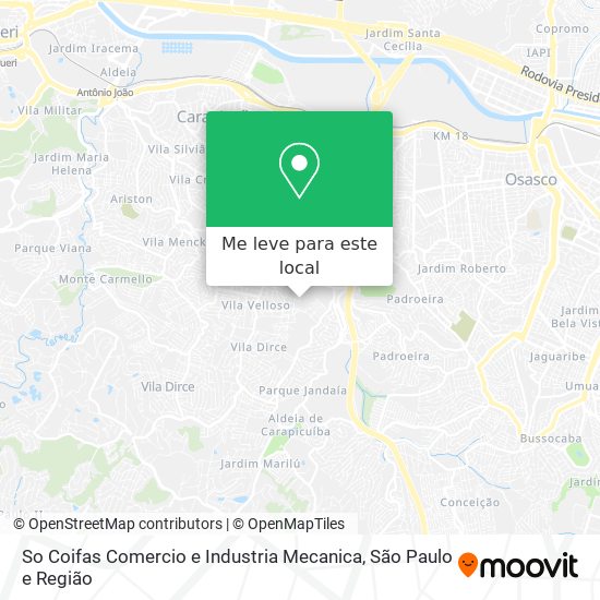 So Coifas Comercio e Industria Mecanica mapa