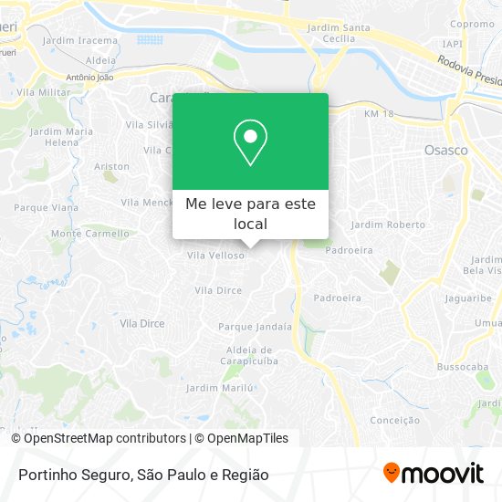 Portinho Seguro mapa